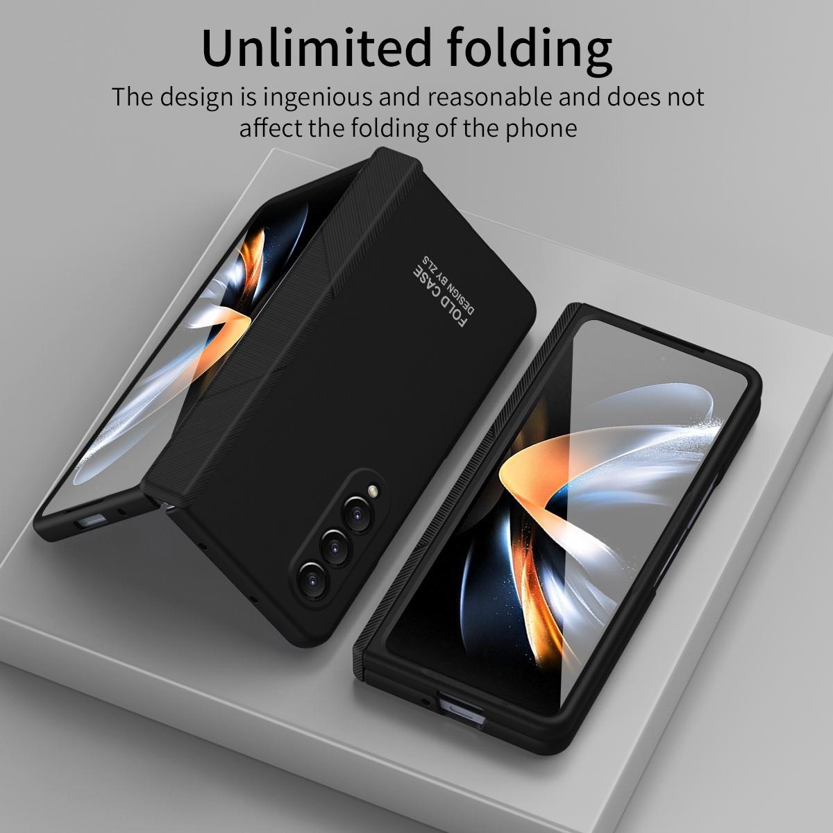 For Samsung Galaxy Z Fold4 5G Premium Hinged Folding Case - White 4