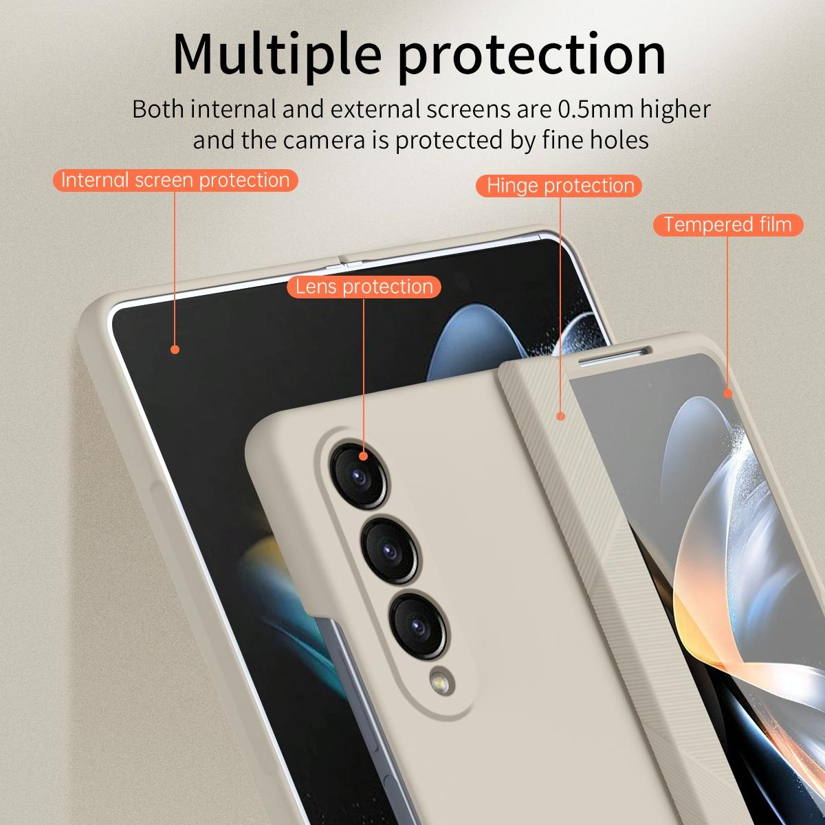 For Samsung Galaxy Z Fold4 5G Premium Hinged Folding Case - White 12