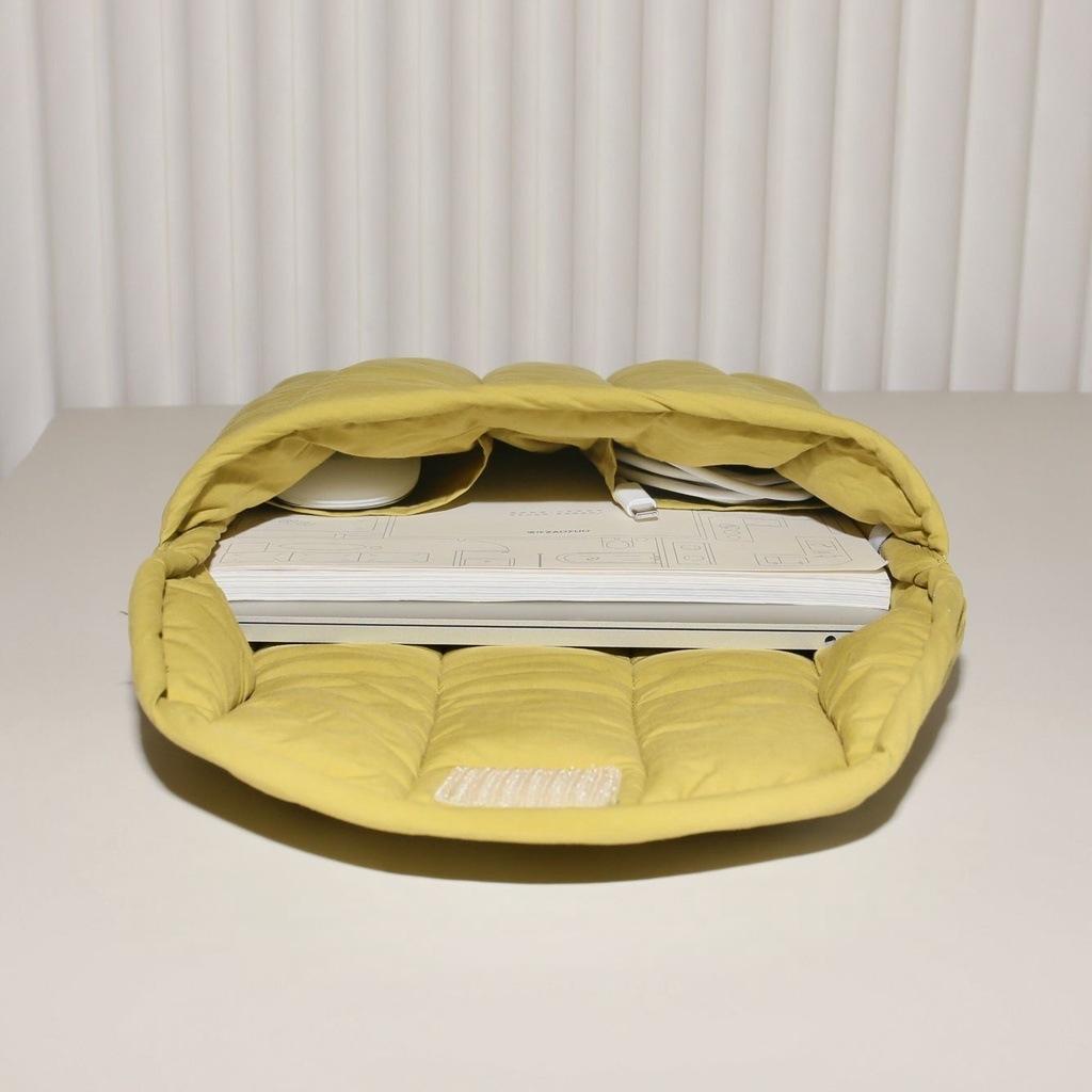 Lightweight Cotton Embroidery Inner Bag for Protection - Gray White - 12.9-13.3 Inch 4