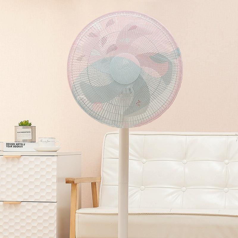 18-inch Cartoon Children's Electric Fan with All-inclusive Mesh Protection Net and Anti-pinch Hand Cover - Sun Flower 14