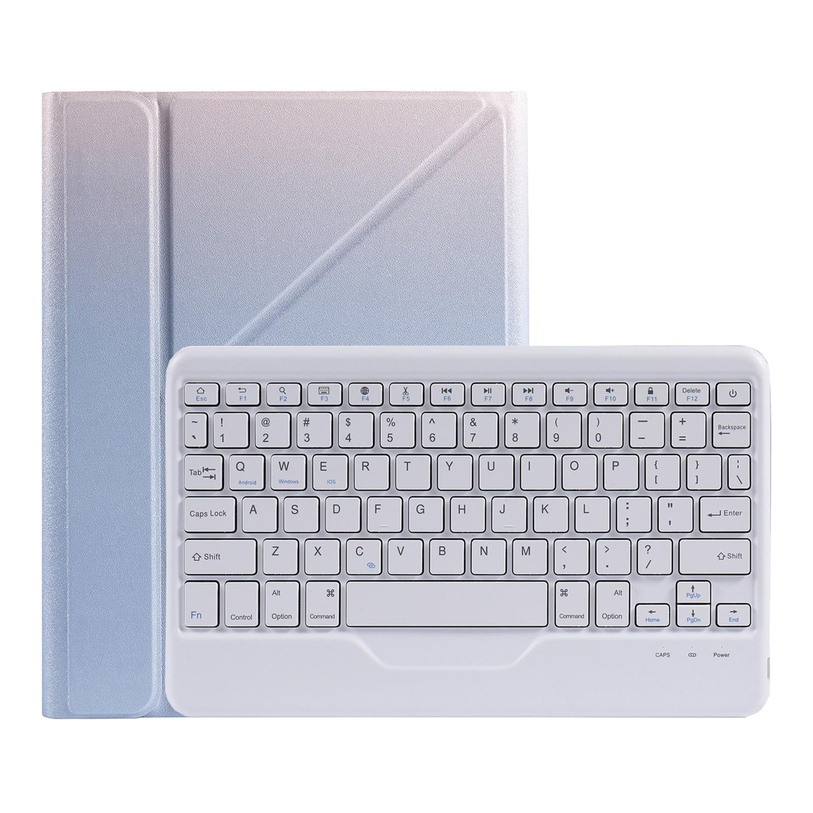 10.2 / 10.5 Inch Bluetooth Keyboard Tablet Case With Triangle Holder & Pen Slot - Gradient Dark Green