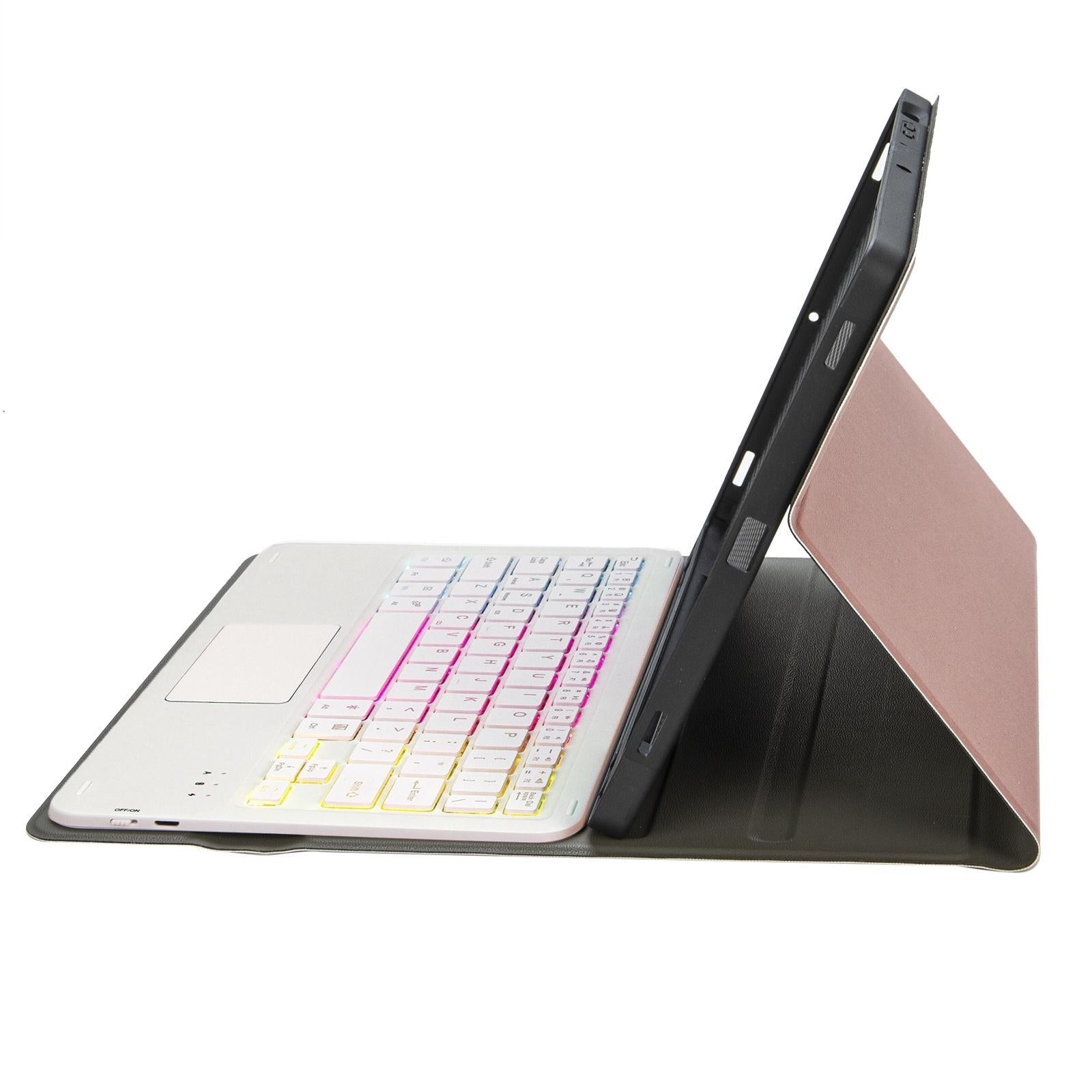 Bluetooth Keyboard Leather Tablet Case For Ipad 10.2 / 10.5 / Air 2019 With Touch Pad & Pen Slot - Rose Gold 6