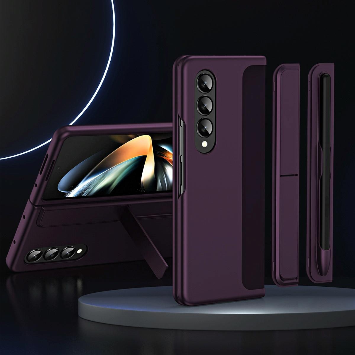For Samsung Galaxy Z Fold4 5G Detachable Pen & Phone Case - 2 In 1 - Lavender 3