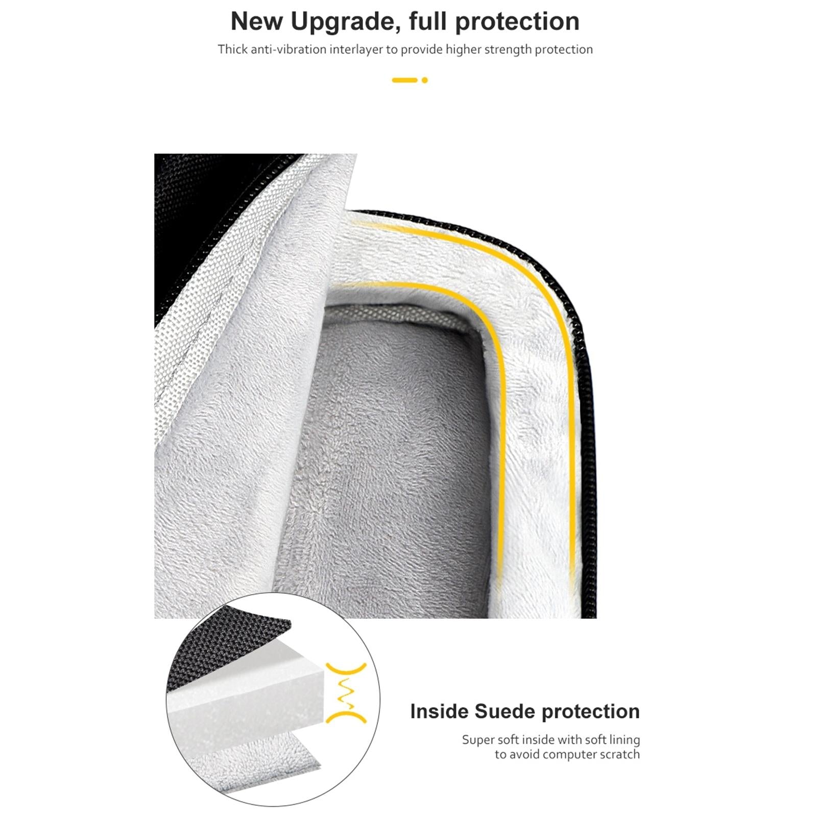 Thickened Polyester Laptop Bag - Fits 14.1-15.4 Inch Devices - Silver Gray 5