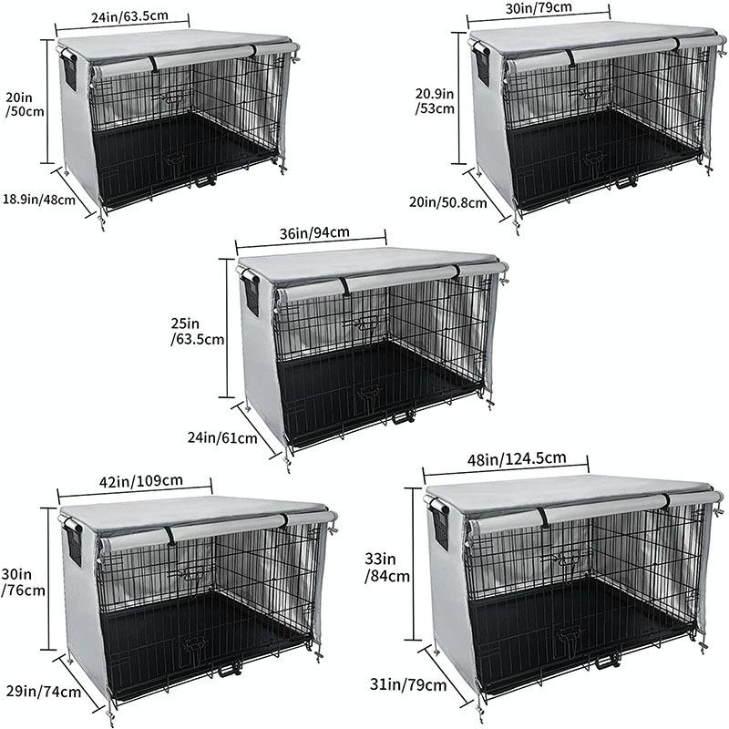 Outdoor Pet Cage Cover - Waterproof & Dustproof - 79x50.8x53cm - Beige 11