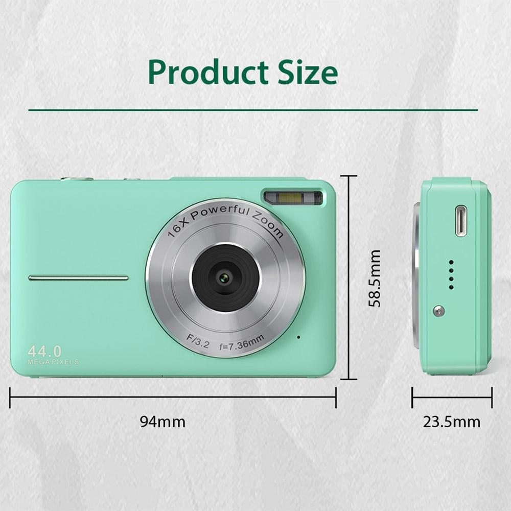 Mini Children Photography Camera - 2.4-inch Hd 16x Zoom - Green+32G 5