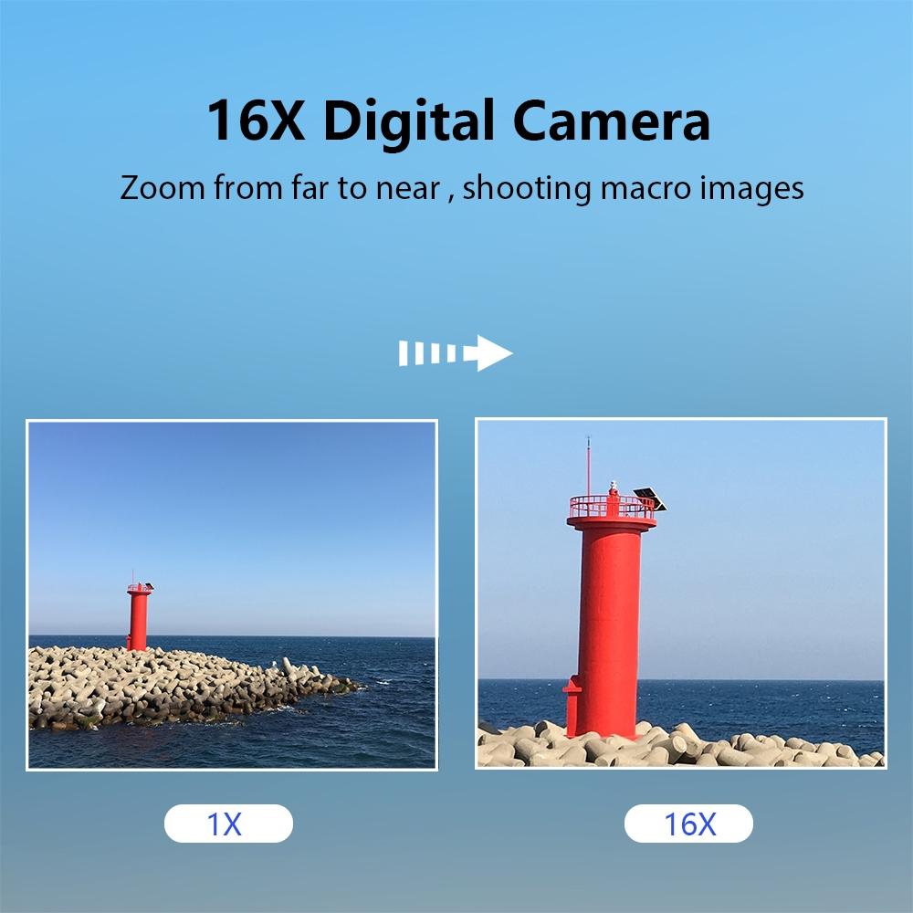 Mini Children Photography Camera - 2.4-inch Hd 16x Zoom - Green+32G 8