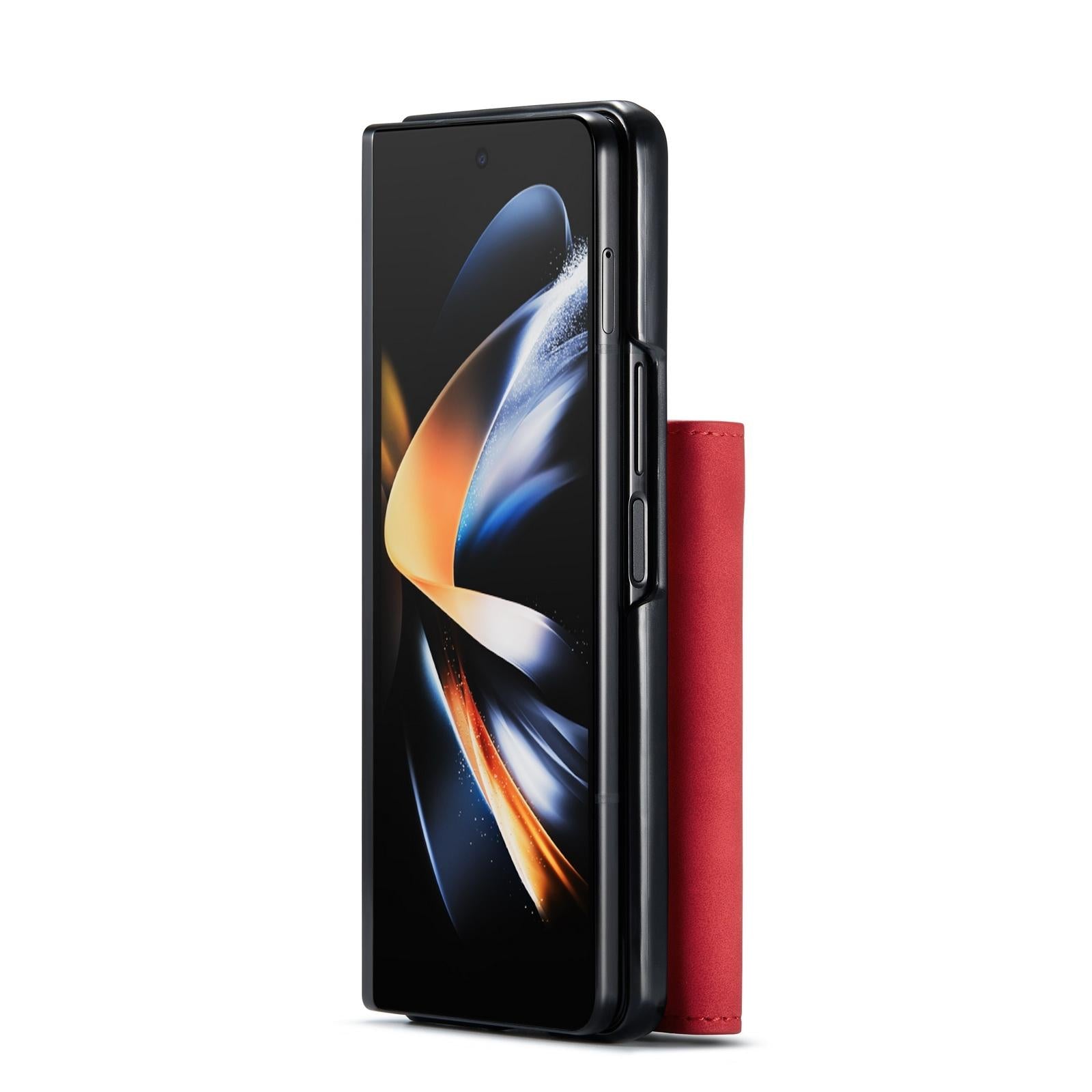 For Samsung Galaxy Z Fold4 5G Wallet Case - 3 Fold Multi Card Holder - Coffee 9