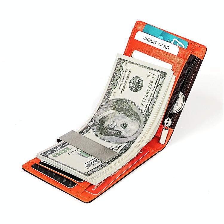 Anti-magnetic Leather Wallet with Zipper for Men - Rfid Protection - Coffee 4