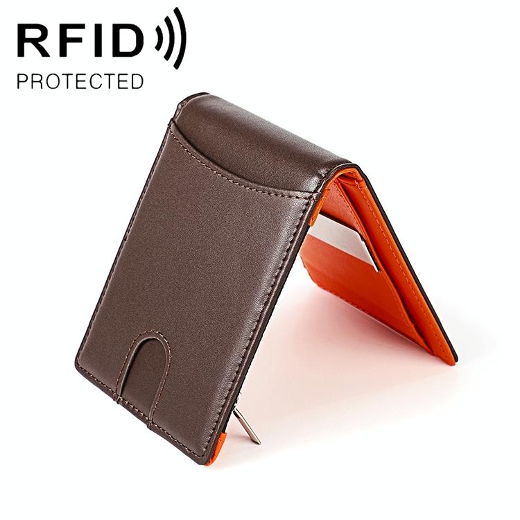 Anti-magnetic Leather Wallet with Zipper for Men - Rfid Protection - Coffee 11