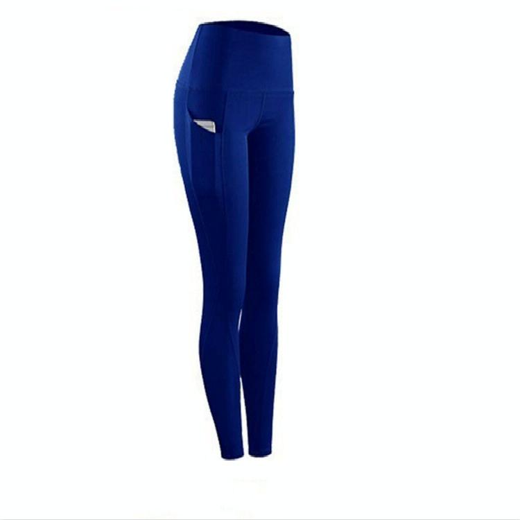 High Waist Slim Sports Leggings Women Tight Sportswear Size L - Black 11