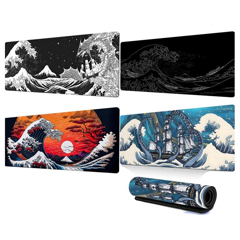 Non Slip Gaming Mouse Pad Big Wave Design - No.4 - 300X800X2Mm 3