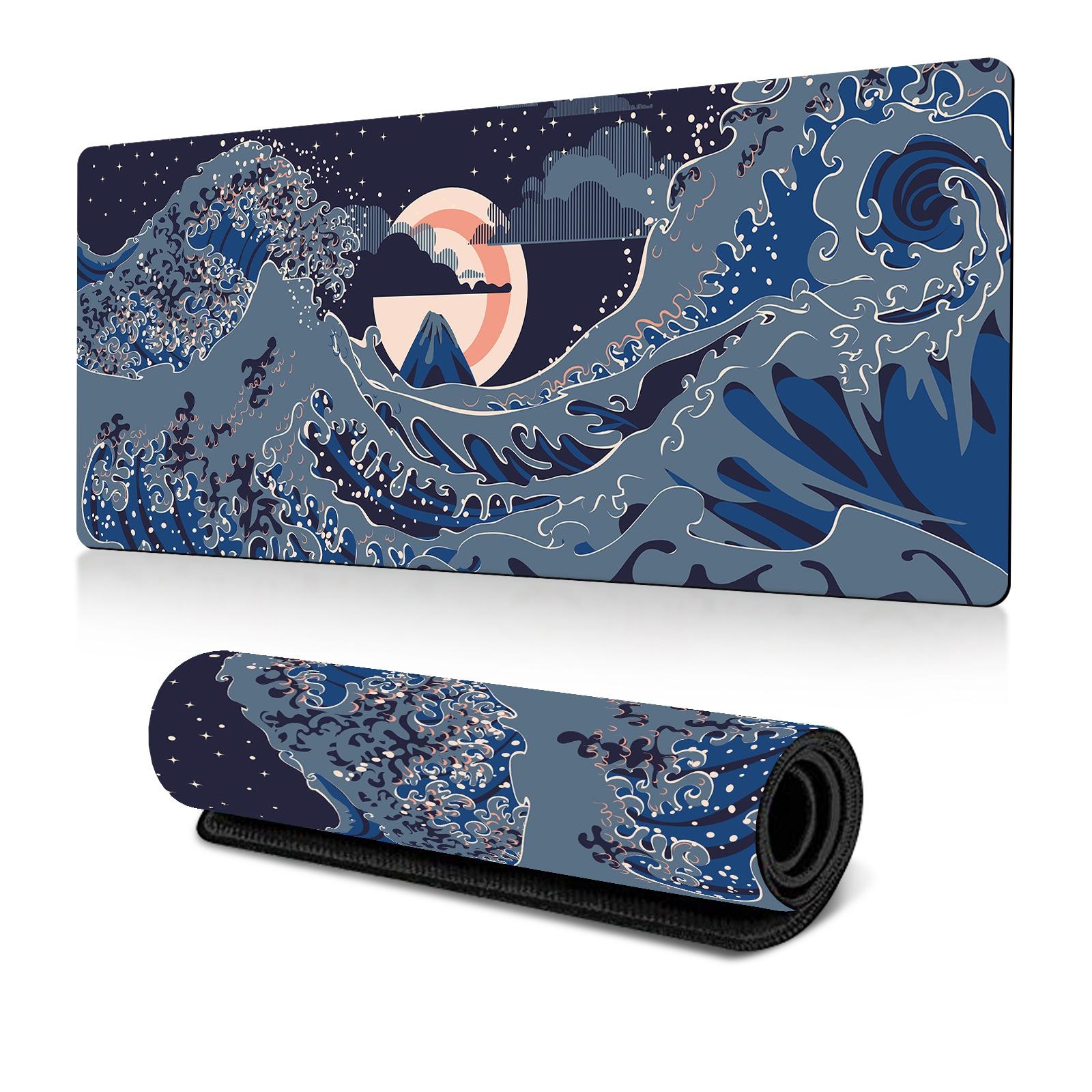Non Slip Gaming Mouse Pad Big Wave Design - No.4 - 300X800X2Mm 9