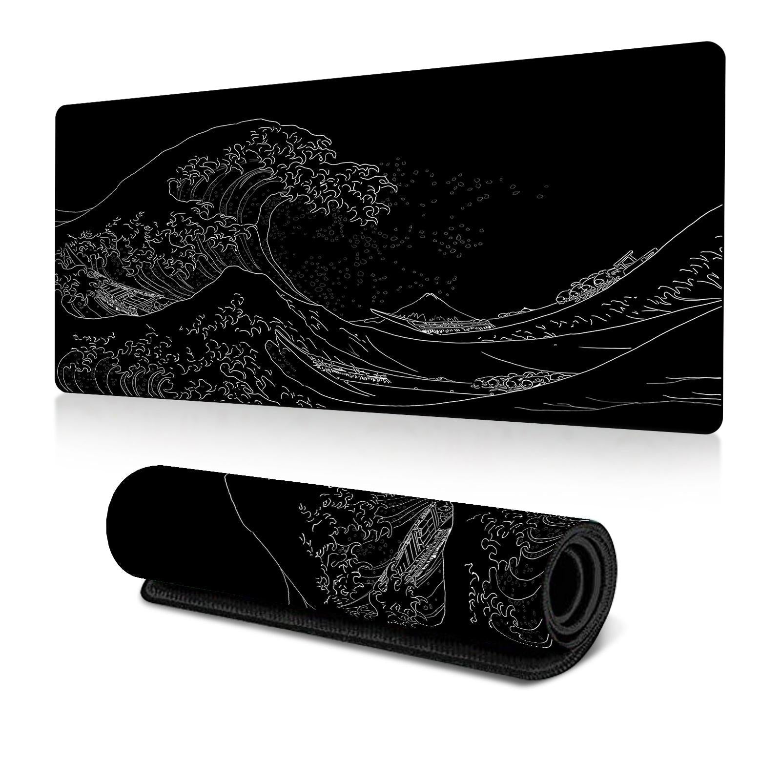 Non Slip Gaming Mouse Pad Big Wave Design - No.4 - 300X800X2Mm 11