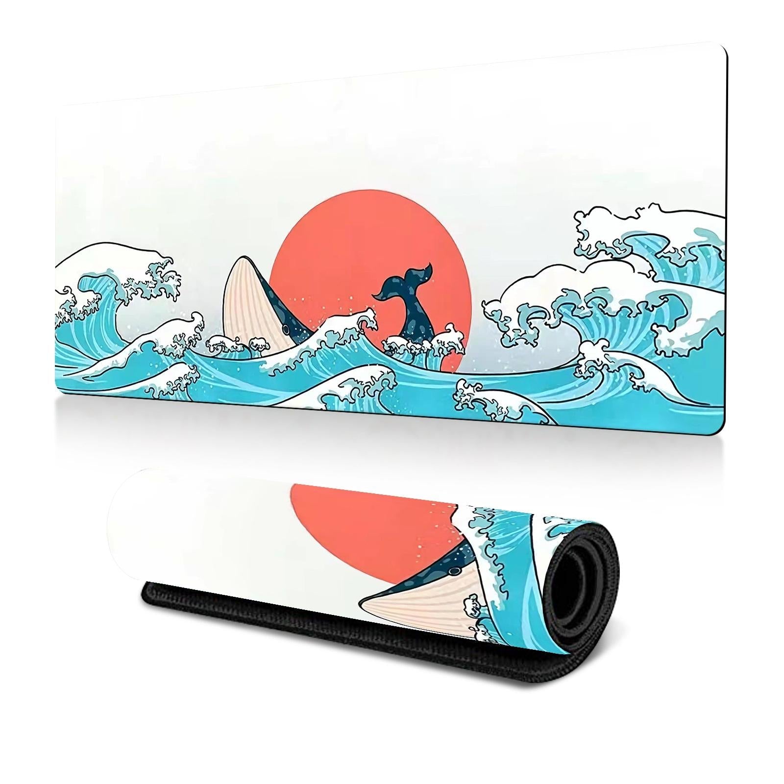 Non Slip Gaming Mouse Pad Big Wave Design - No.4 - 300X800X2Mm 12