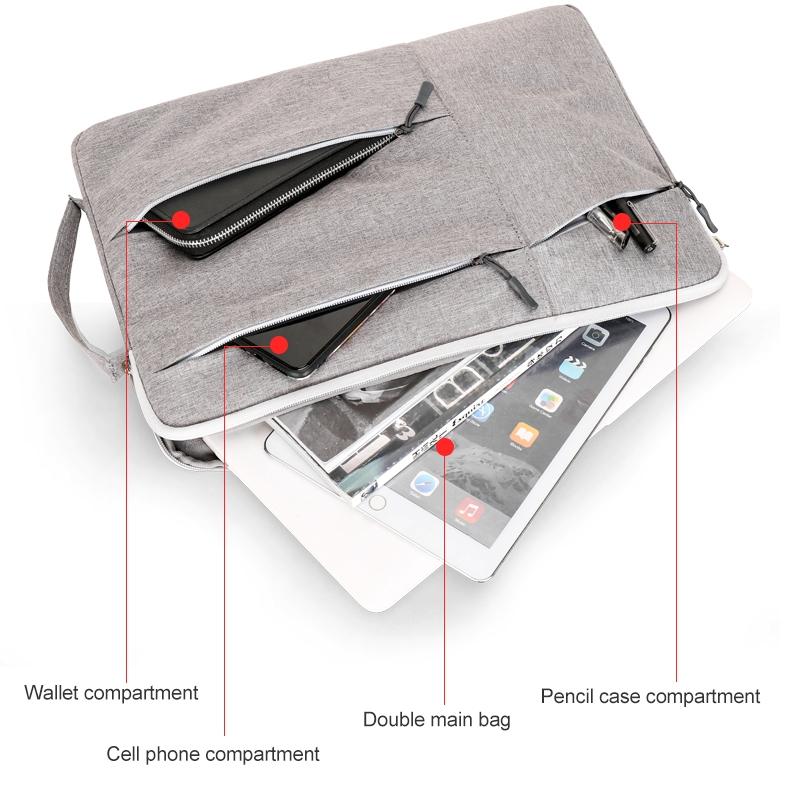 Portable Laptop Handbag - Fits 15.6-17 Inch - Casual Design - Blue 4
