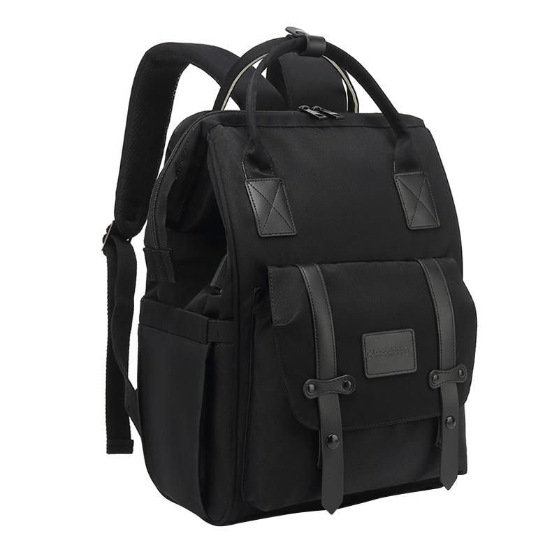 Convertible Diaper Bag Backpack for Baby Care - Black