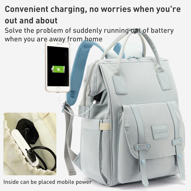 Convertible Diaper Bag Backpack for Baby Care - Black 4