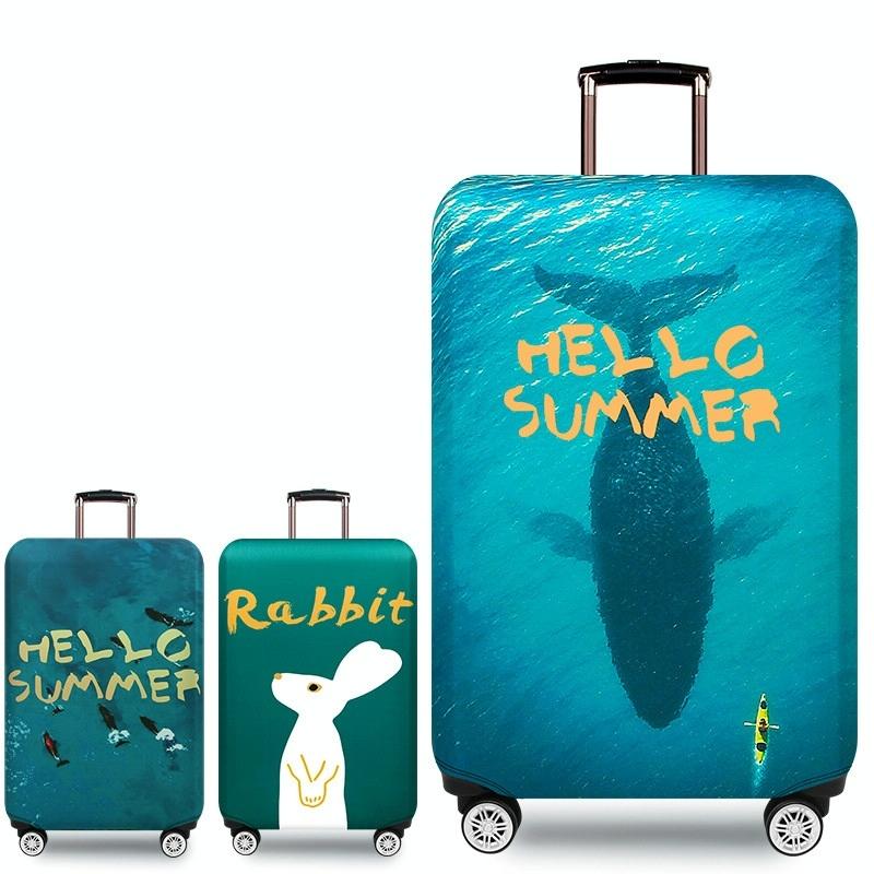 Protective Cover for Trolley Luggage - Durable and Dustproof - Large Size - Summer Sea - L 3