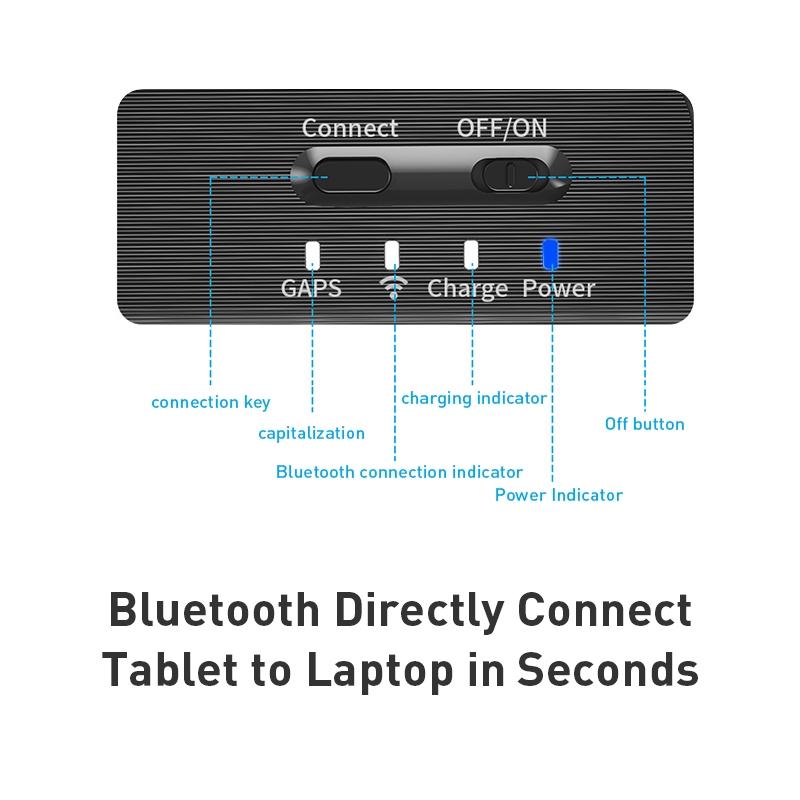 Detachable Keyboard Tablet Case With Magnetic Skin Feel - Blue 9