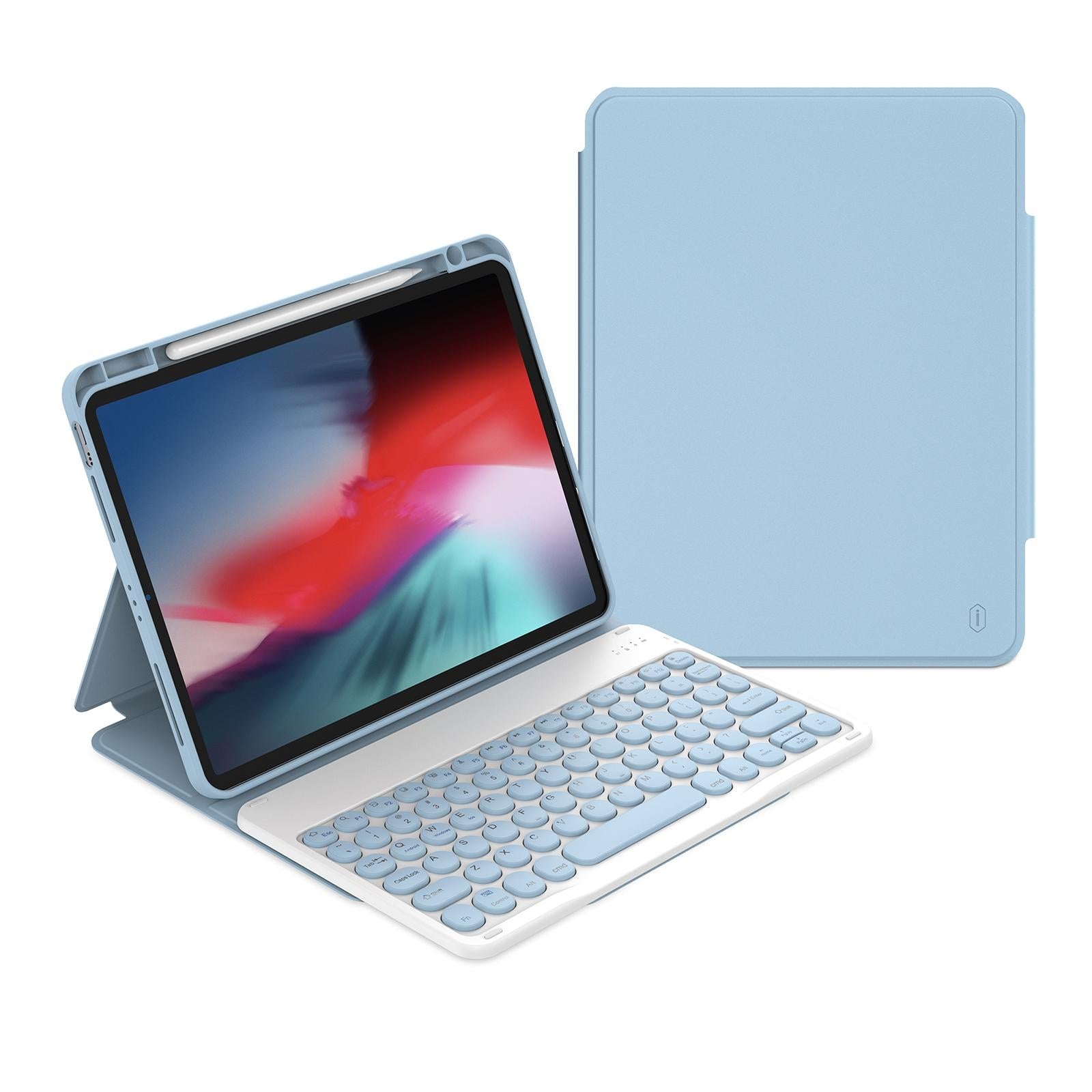 Detachable Keyboard Tablet Case With Magnetic Skin Feel - Blue 11