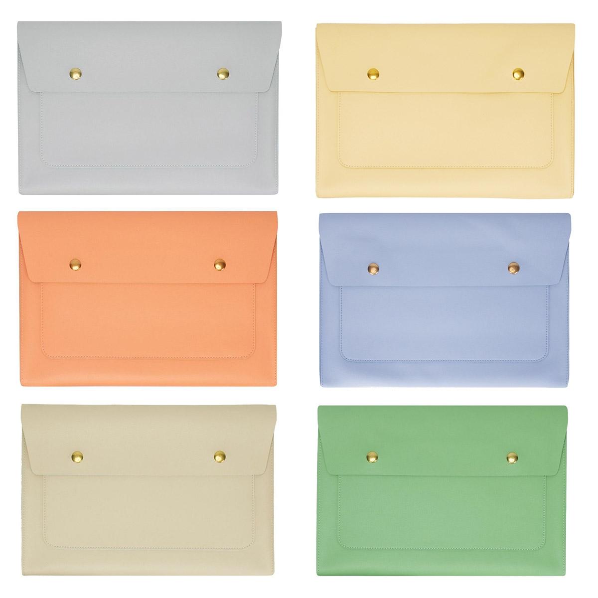 Waterproof Leather Laptop Liner Bag - 15 Inches 3-in-1 Design - Honeydet Oranges 8