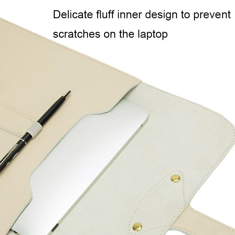 Waterproof Leather Laptop Liner Bag - 3-in-1 15 Inches - Honeydet Oranges 5