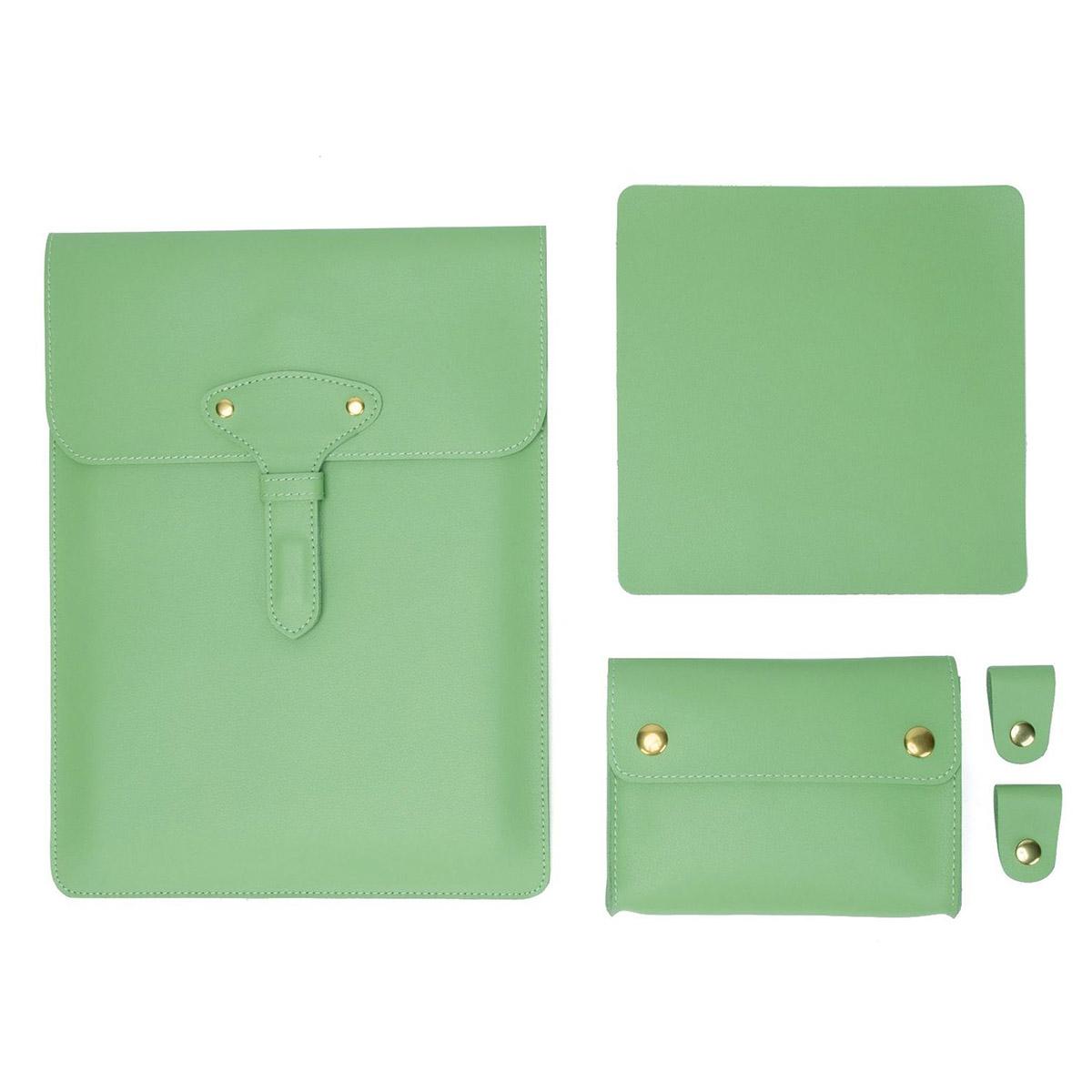 Waterproof Leather Laptop Liner Bag - 3-in-1 15 Inches - Honeydet Oranges 10