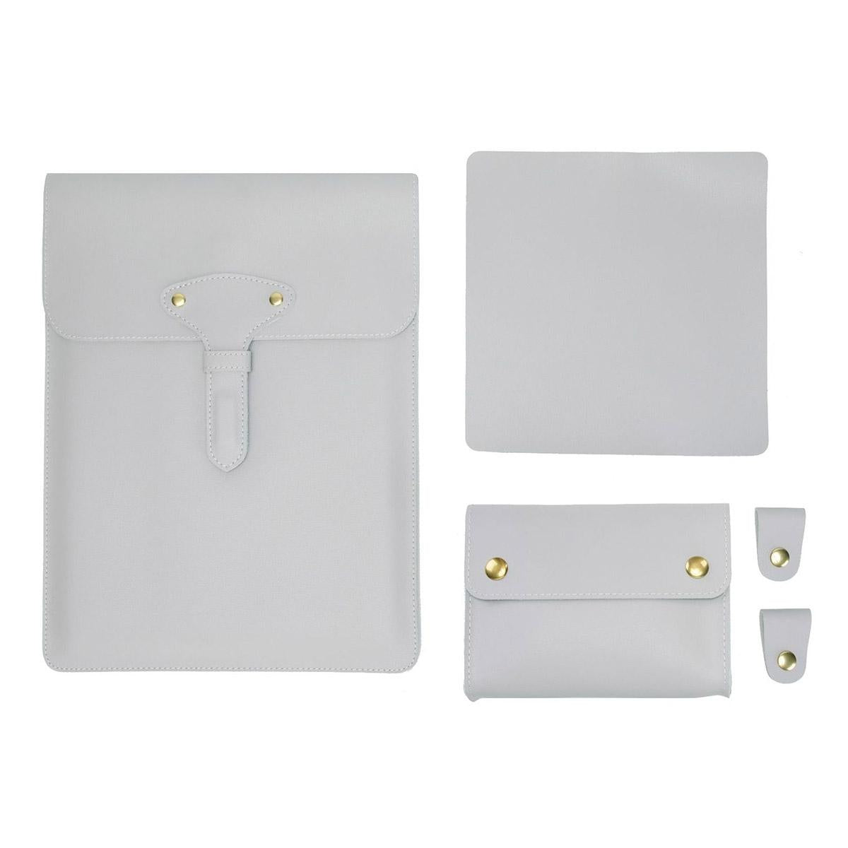 Waterproof Leather Laptop Liner Bag - 3-in-1 15 Inches - Honeydet Oranges 12