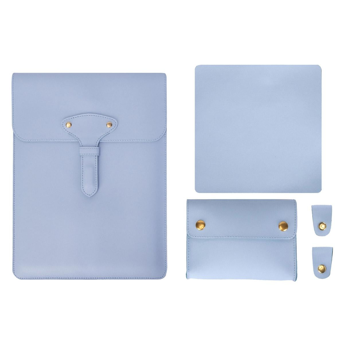 Waterproof Leather Laptop Liner Bag - 3-in-1 15 Inches - Honeydet Oranges 13