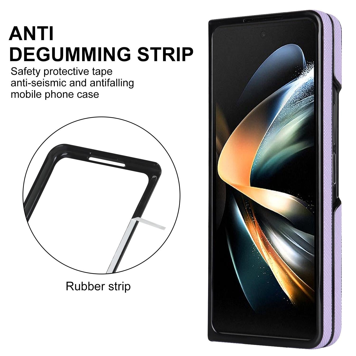 For Samsung Galaxy Z Fold4 5G Foldable Cross Pattern Phone Case - Compact Design - Green 4