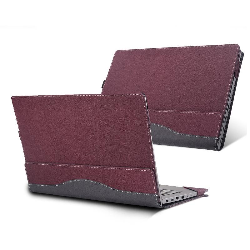 Protective Leather Laptop Case - Anti-Fall - Wine Red - For Lenovo Thinkpad E15 Gen 4 12