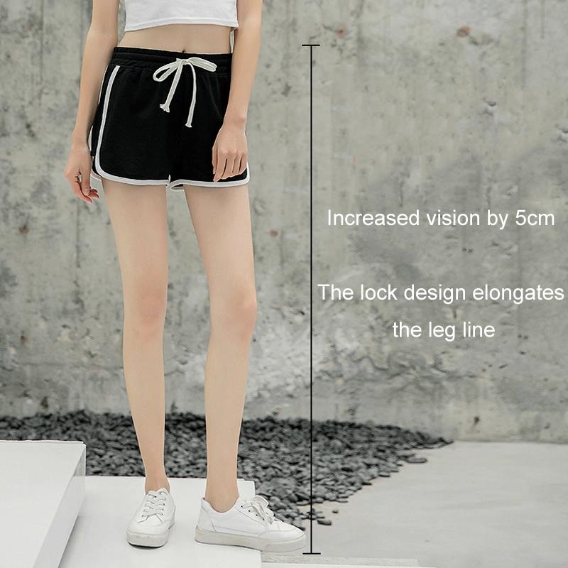 High Waist Straight Yoga Shorts Women Casual Loose Outerwear - Light Pink - L 5