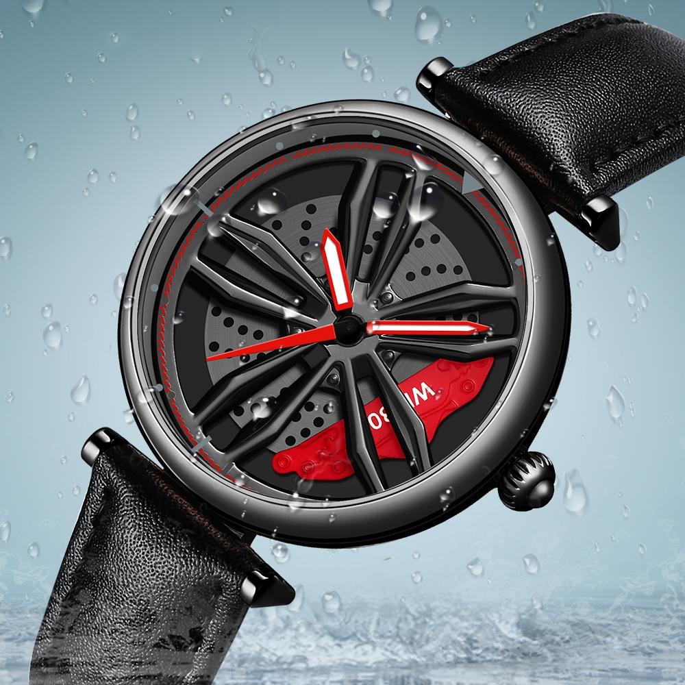 Women Quartz Watch with 3d Hollow out Wheel Design - Rose Gold 5