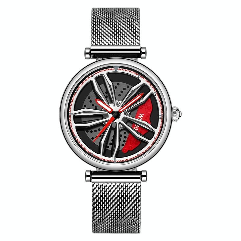 Women Quartz Watch with 3d Hollow out Wheel Design - Rose Gold 11