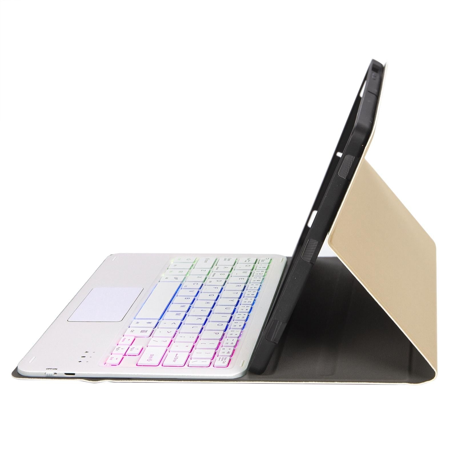 Bluetooth Keyboard Leather Case For Ipad Air / Pro 11 - Touch Pad Backlight Pen Slot - Rose Gold 7