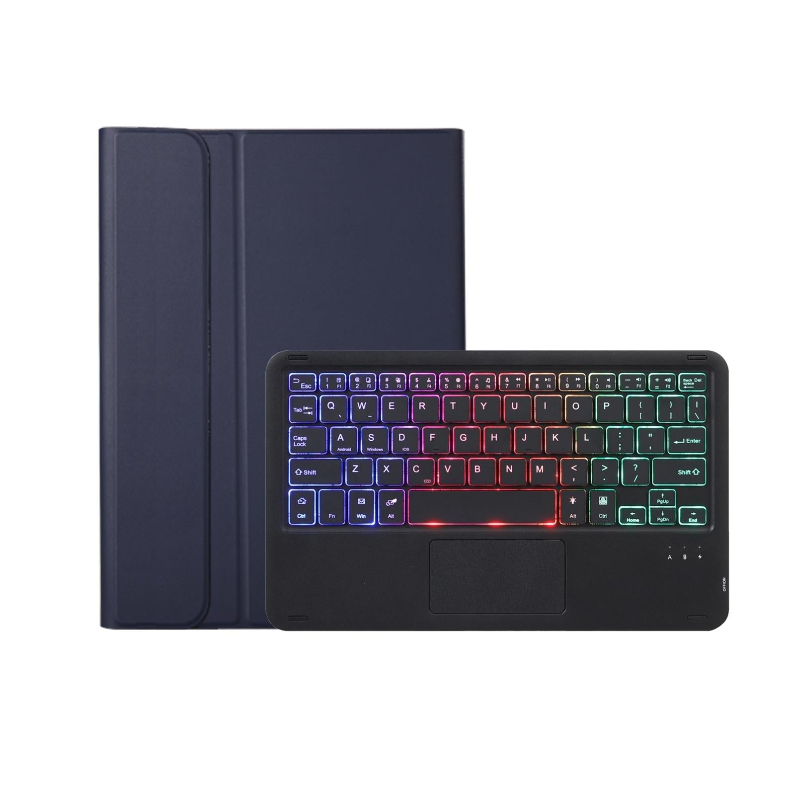 Bluetooth Keyboard Leather Case For Ipad Air / Pro 11 - Touch Pad Backlight Pen Slot - Rose Gold 9