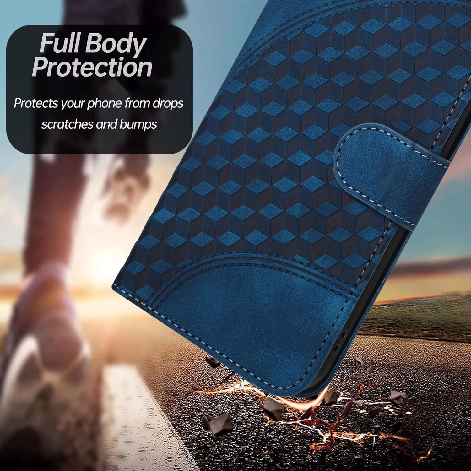 For Samsung Galaxy Z Fold4 5G Embossed Elephant Head Phone Case With Lanyard - Black 13