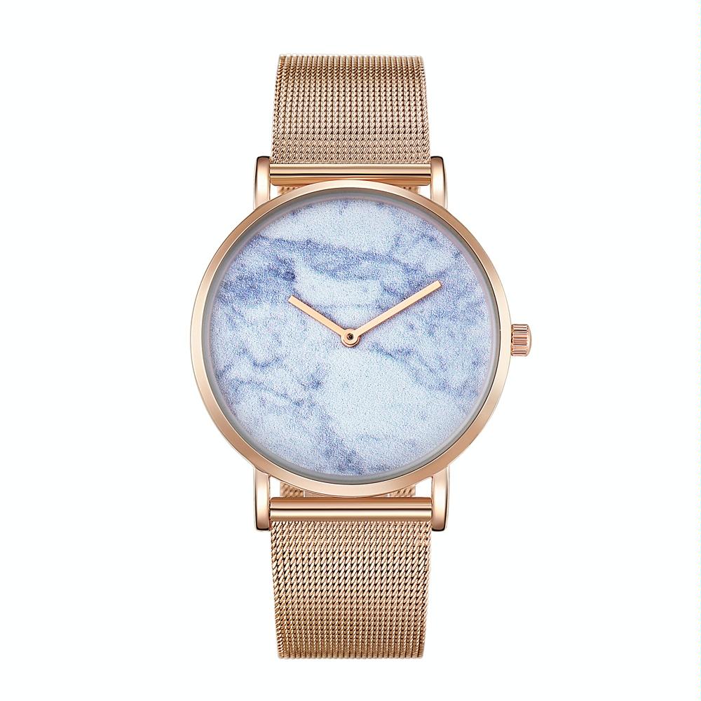 Stylish Men Quartz Watch with Gold Alloy Case and Stainless Steel Band - Round Dial - Wa0733C 3