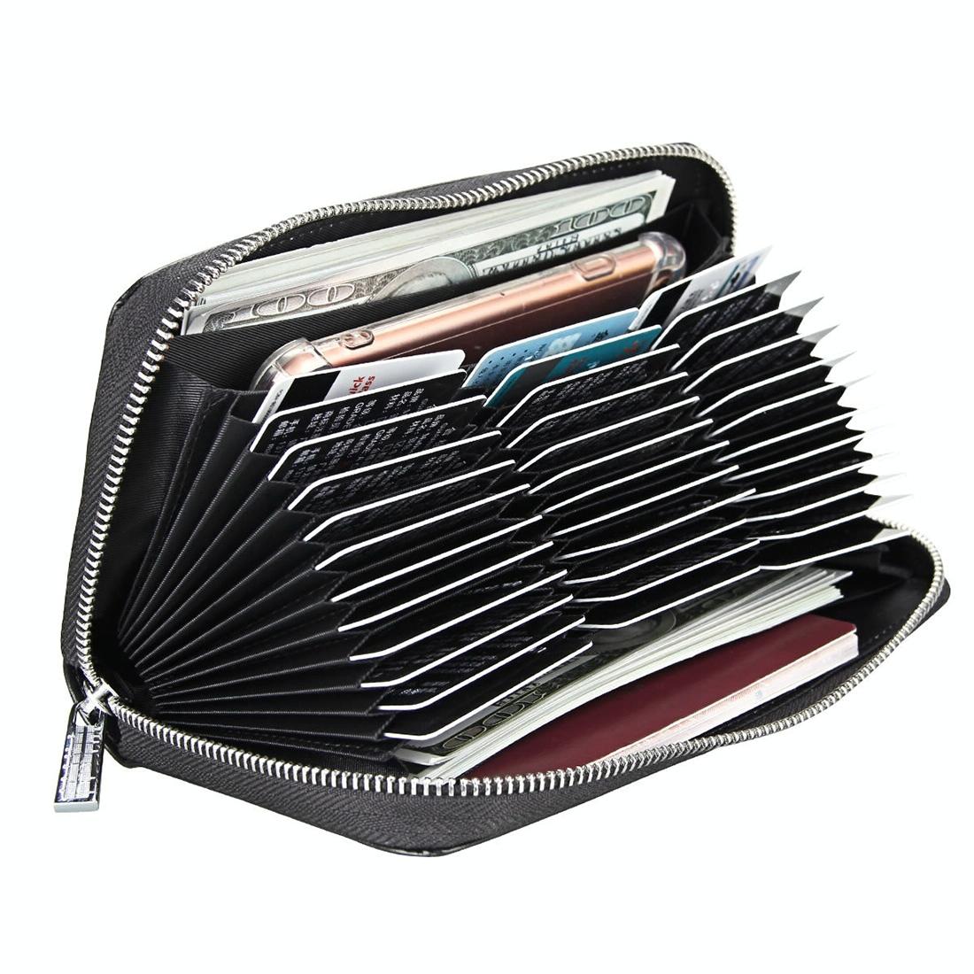 Leather Rfid Passport & Card Holder - Compact - Coffee 6