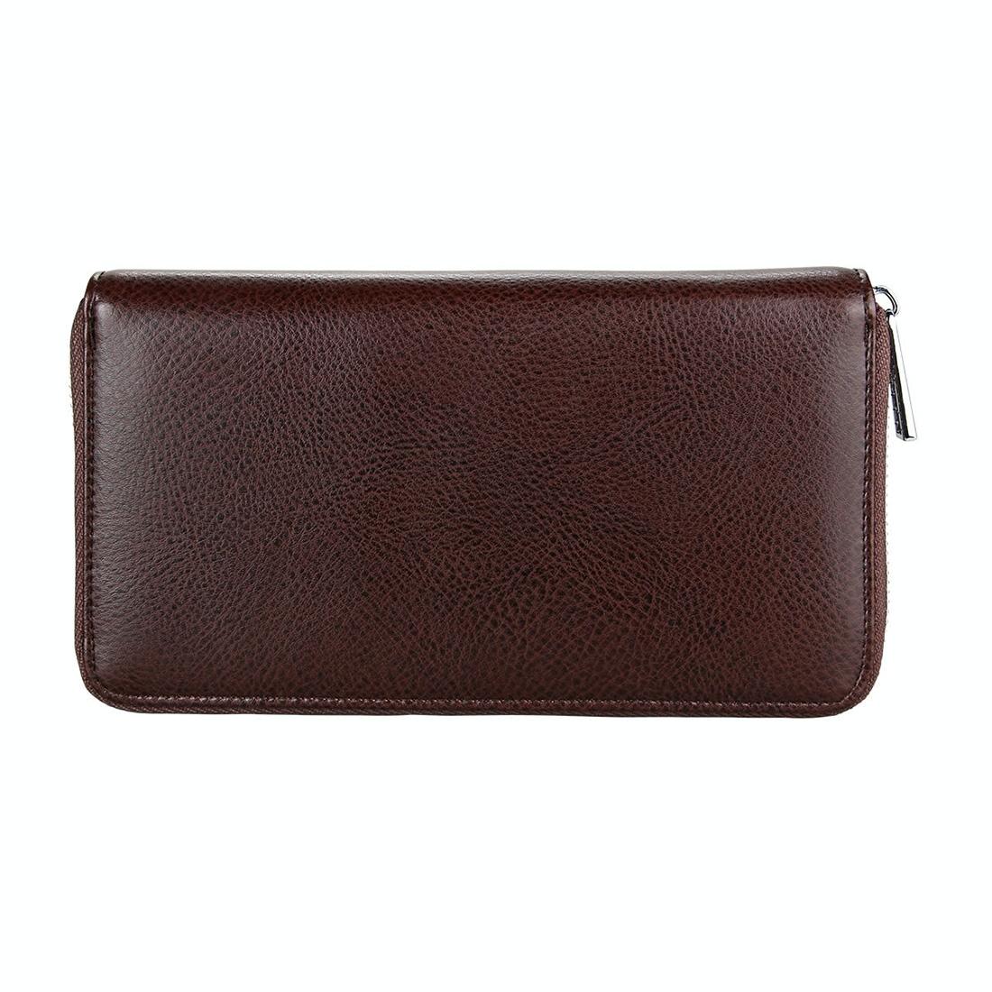 Leather Rfid Passport & Card Holder - Compact - Coffee 10