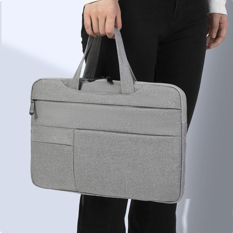 15.6 Inch Waterproof Laptop Handbag in Oxford Cloth - Grey 8