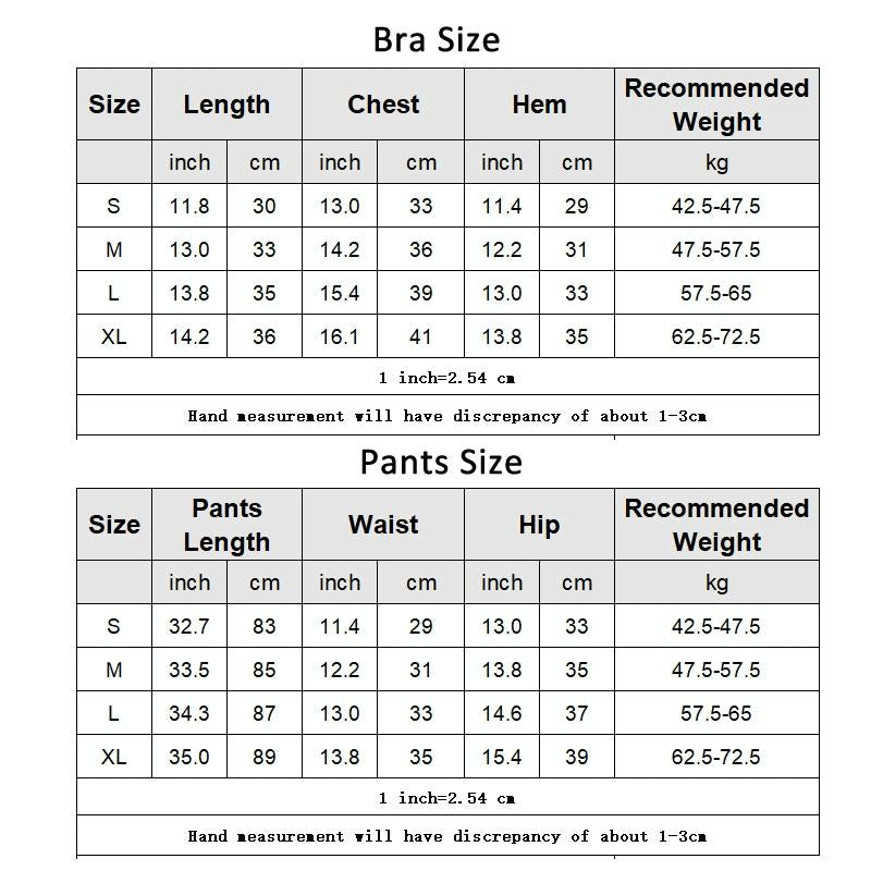 Yoga Fitness Set Women Sports Bra & Leggings Size L - Black - Xl 3