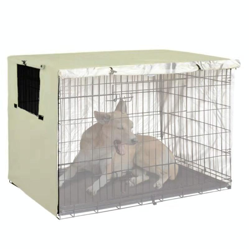 Outdoor Pet Cage Cover - Waterproof & Dustproof - 109x74x76cm - Beige