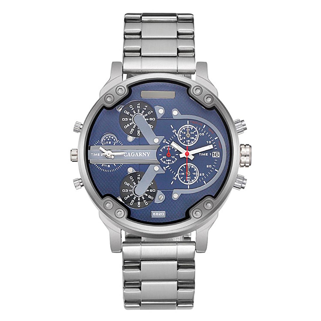 Large Dial Dual Time Zone Business Watch - Fashionable Quartz - Wa0024C 10