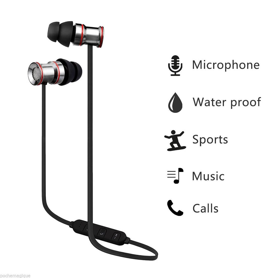 Waterproof Magnetic Sport Earbuds with Mic - Wireless Bluetooth V4.1 - Ip7G9654C 13