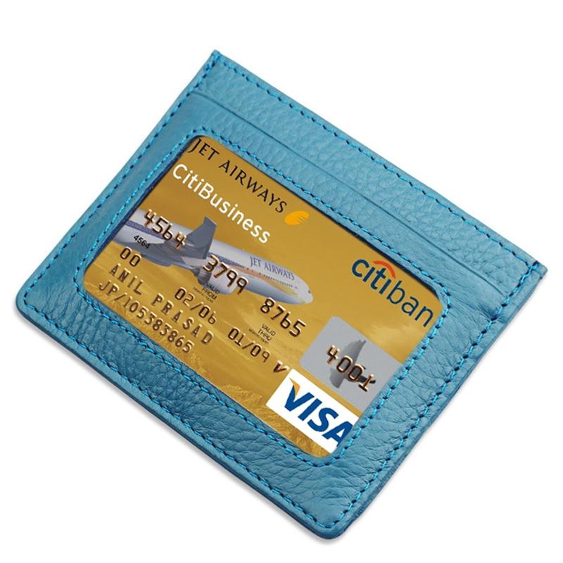 Leather Rfid Card Holder - Blocking - Coffee 14