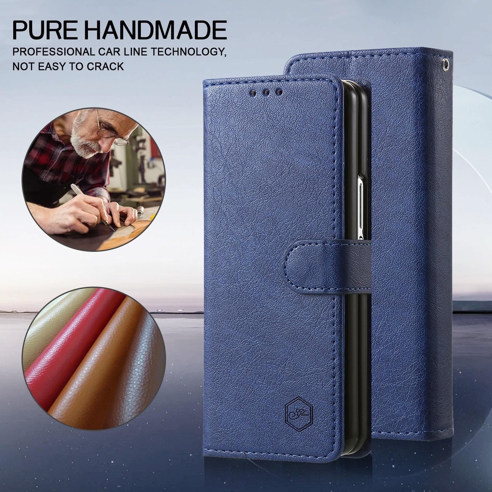 For Samsung Galaxy Z Fold4 5G Leather Texture Phone Case - Pu Tpu - Brown 3