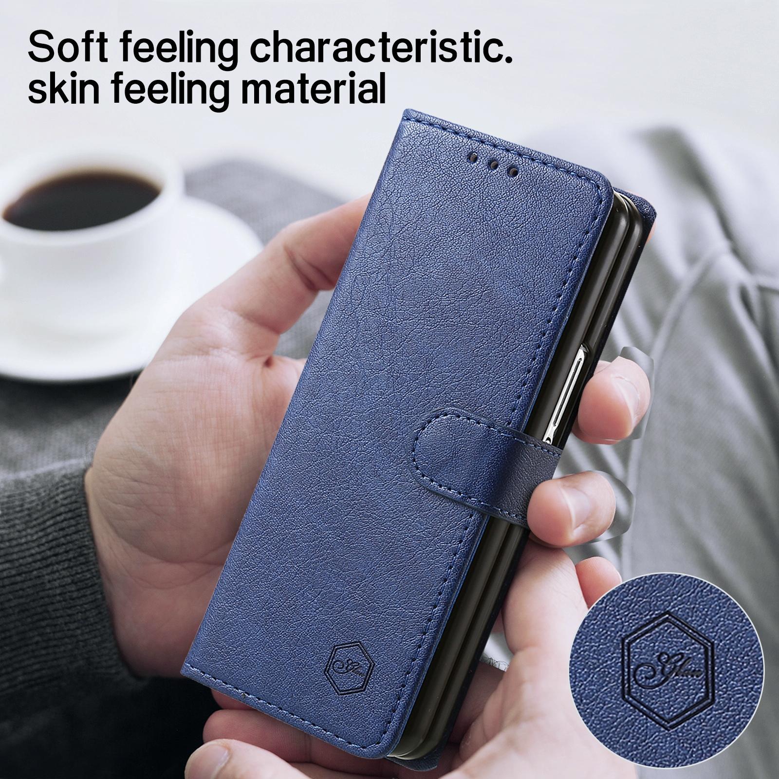 For Samsung Galaxy Z Fold4 5G Leather Texture Phone Case - Pu Tpu - Brown 8
