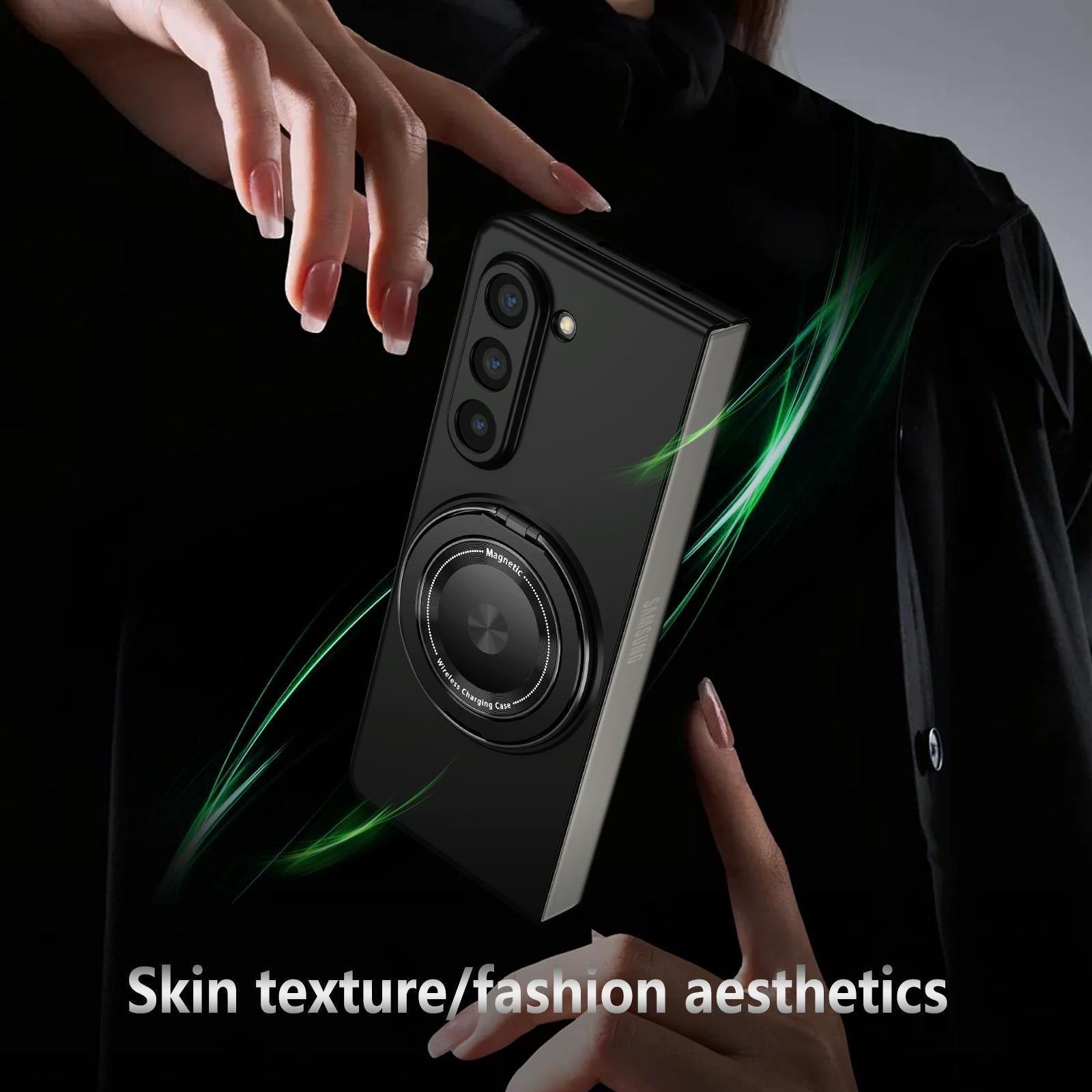 For Samsung Galaxy Z Fold4 5G Shockproof 360 Degree Rotating Case - Black 9